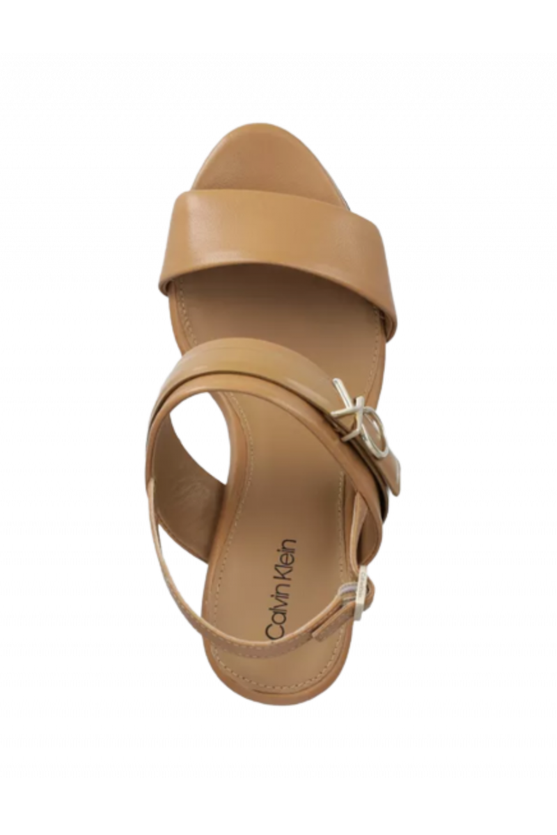 CALVIN KLEIN BLOCK HL SANDAL 85HH W/HW - SAFARI CANVAS RBC