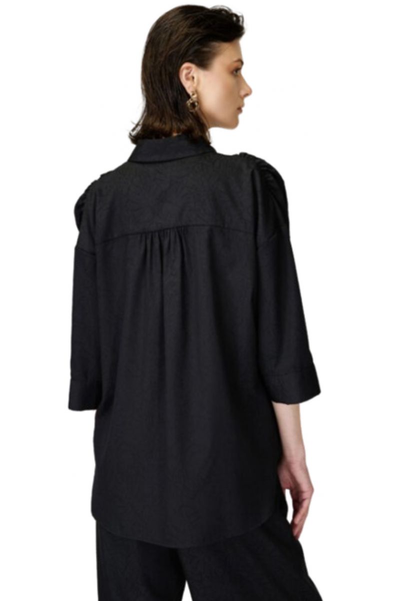 SARAH LAWRENCE - SHIRT 3/4 SLEEVE BLACK