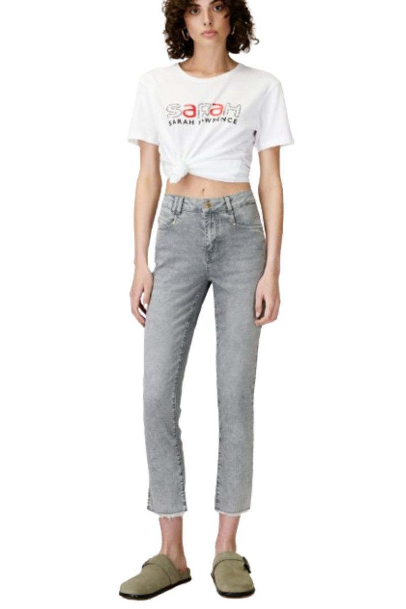 SARAH LAWRENCE - JEANS 5 POCKETS HW SKINNY GREY