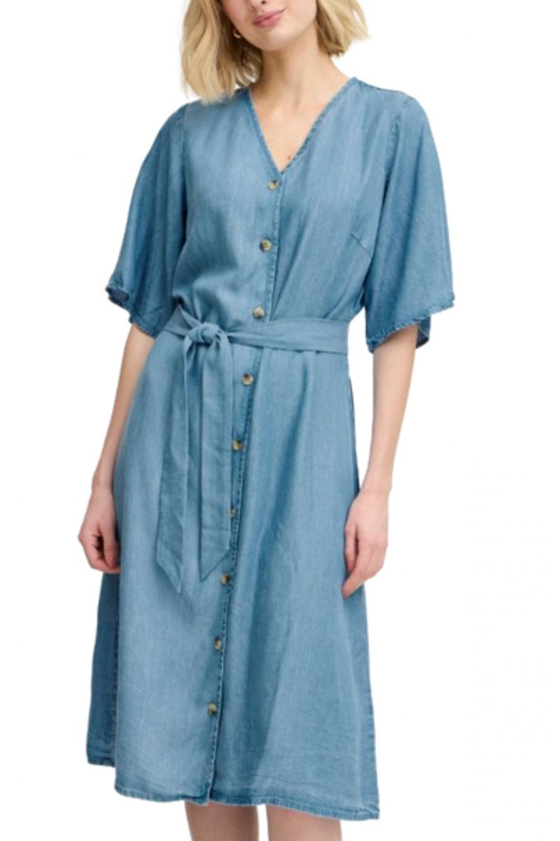 FRANSA FREVELYN DRESS 1 DENIM LIGHT BLUE