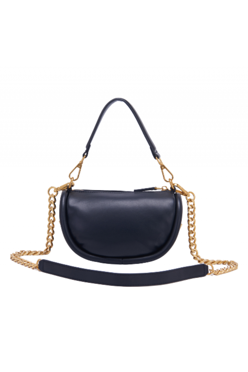 LA CARRIE - WAXING CRESCENT MINI SHOULDER BAG SYNTHETIC BLACK