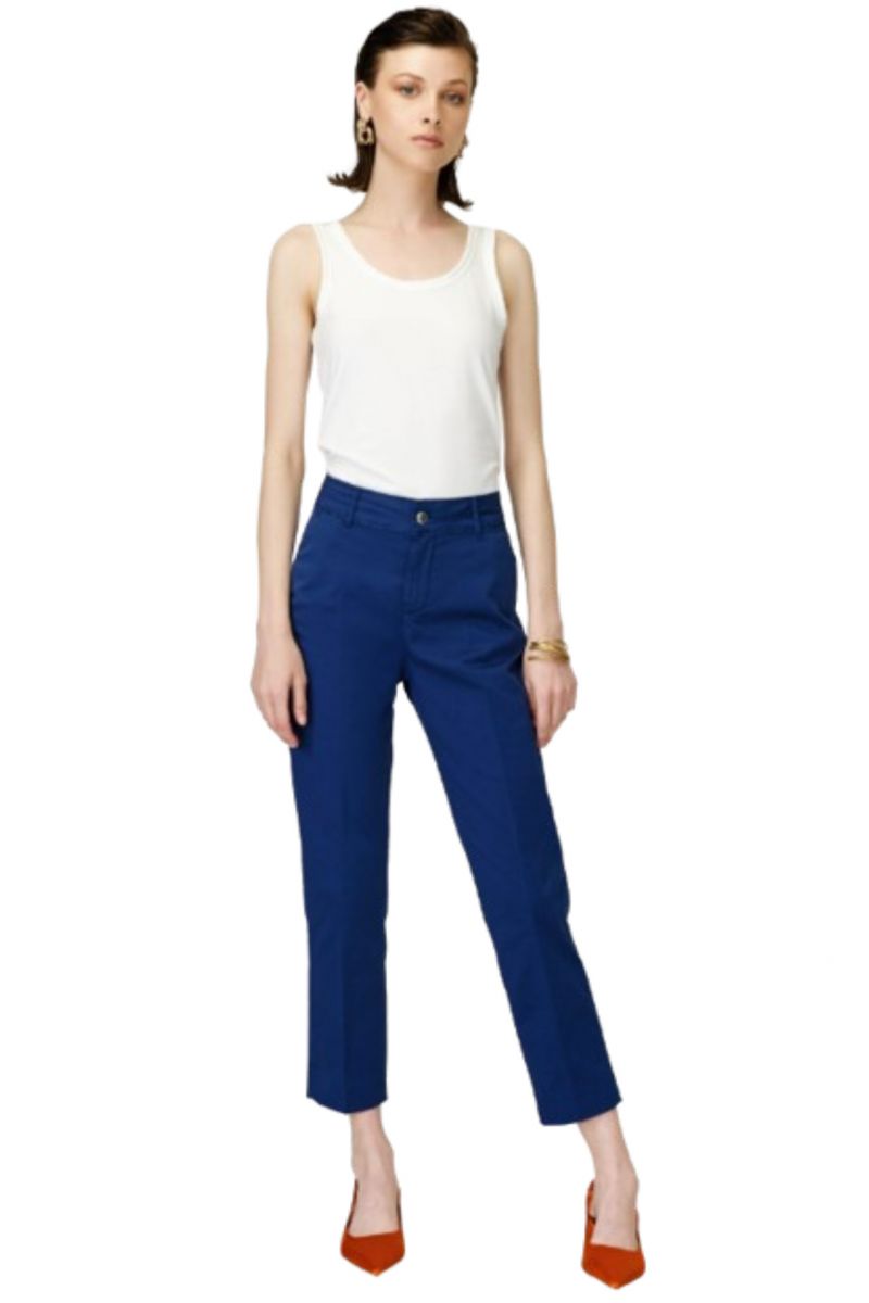 SARAH LAWRENCE TROUSERS R/W CHICO 7/8 BLUE