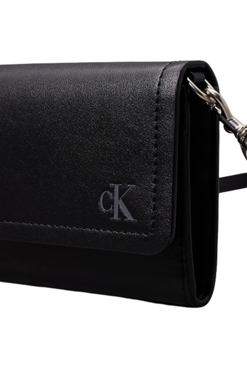 CALVIN KLEIN BLOCK LONGFOLD W/STRAP BLACK BEH