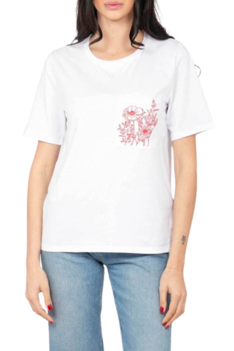 DIANA GALLESI - T-SHIRT SHORT SLEEVE WHITE/RED