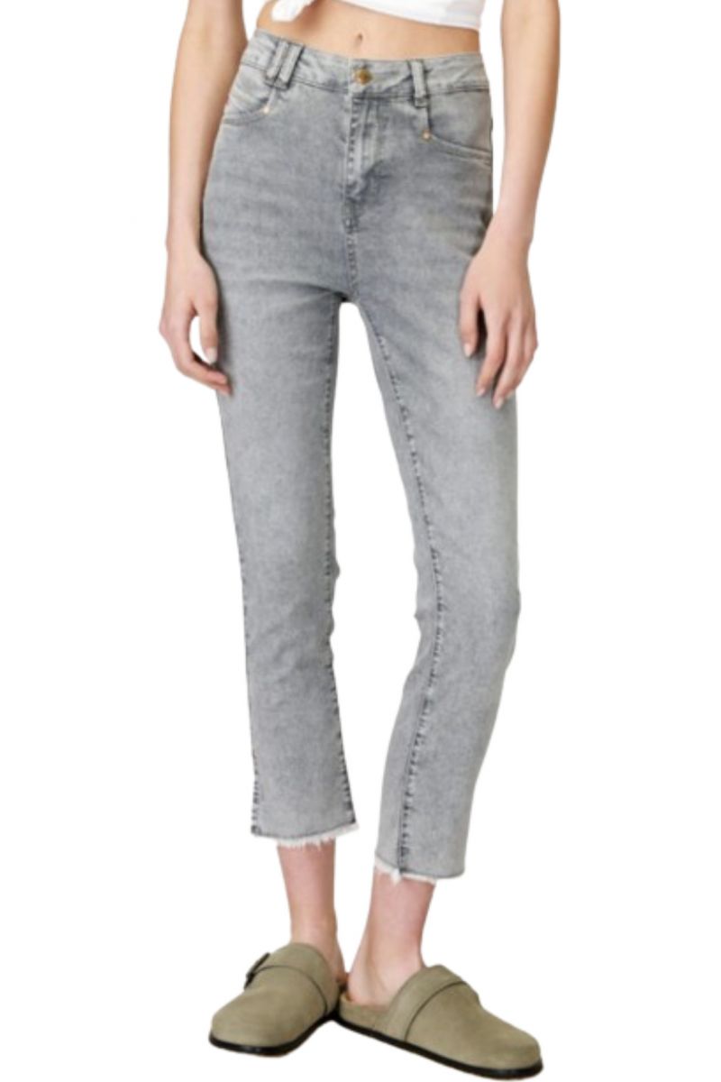 SARAH LAWRENCE - JEANS 5 POCKETS HW SKINNY GREY