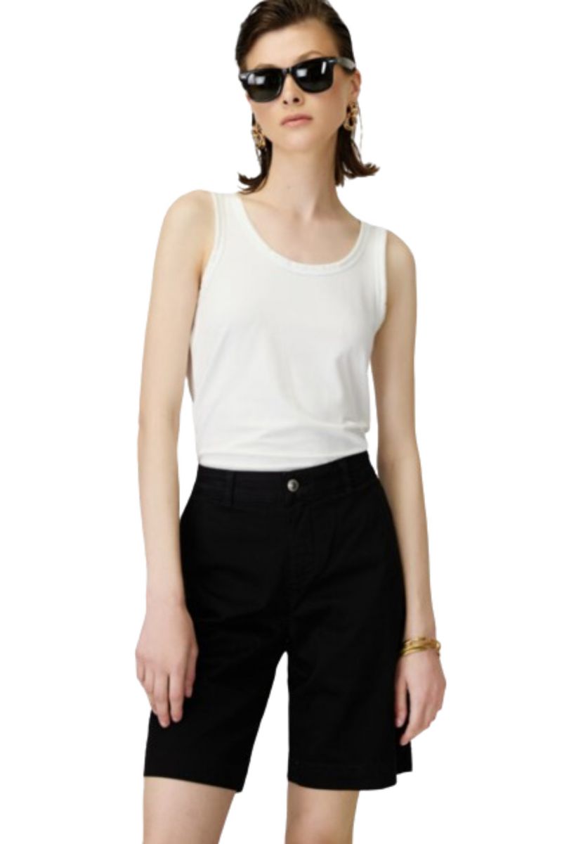 SARAH LAWRENCE  BERMUDA SHORTS CHINO BLACK