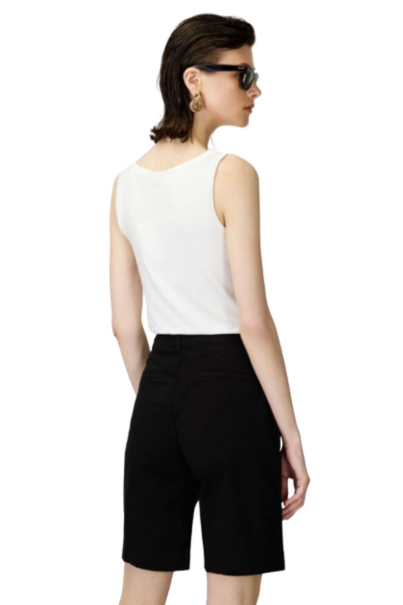 SARAH LAWRENCE  BERMUDA SHORTS CHINO BLACK