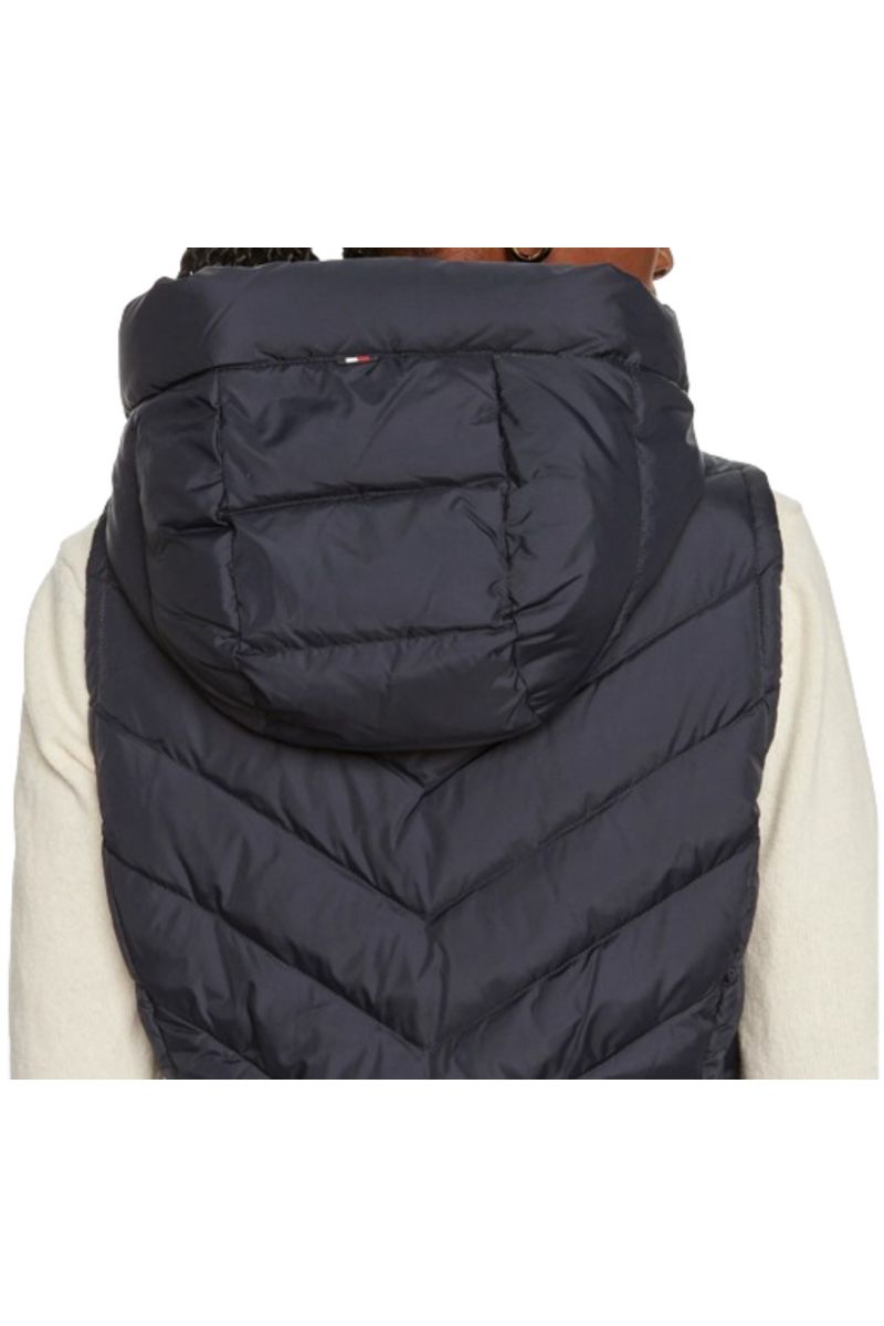 TOMMY HILFIGER CHEVRON MW DOWN VEST NAVY BLUE DW5