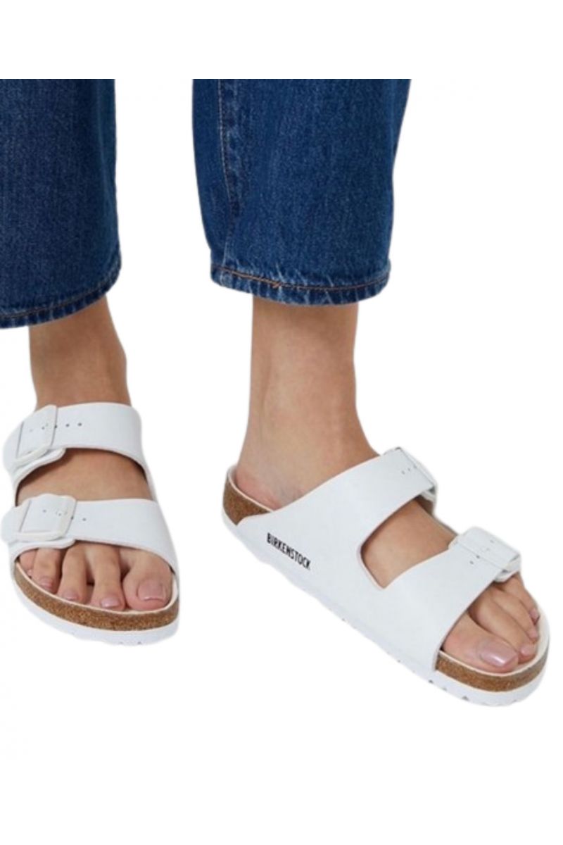 BIRKENSTOCK SYNTHETICS ARIZONA BF TRIPLES WHITE NARROW SEASONAL UNISEX