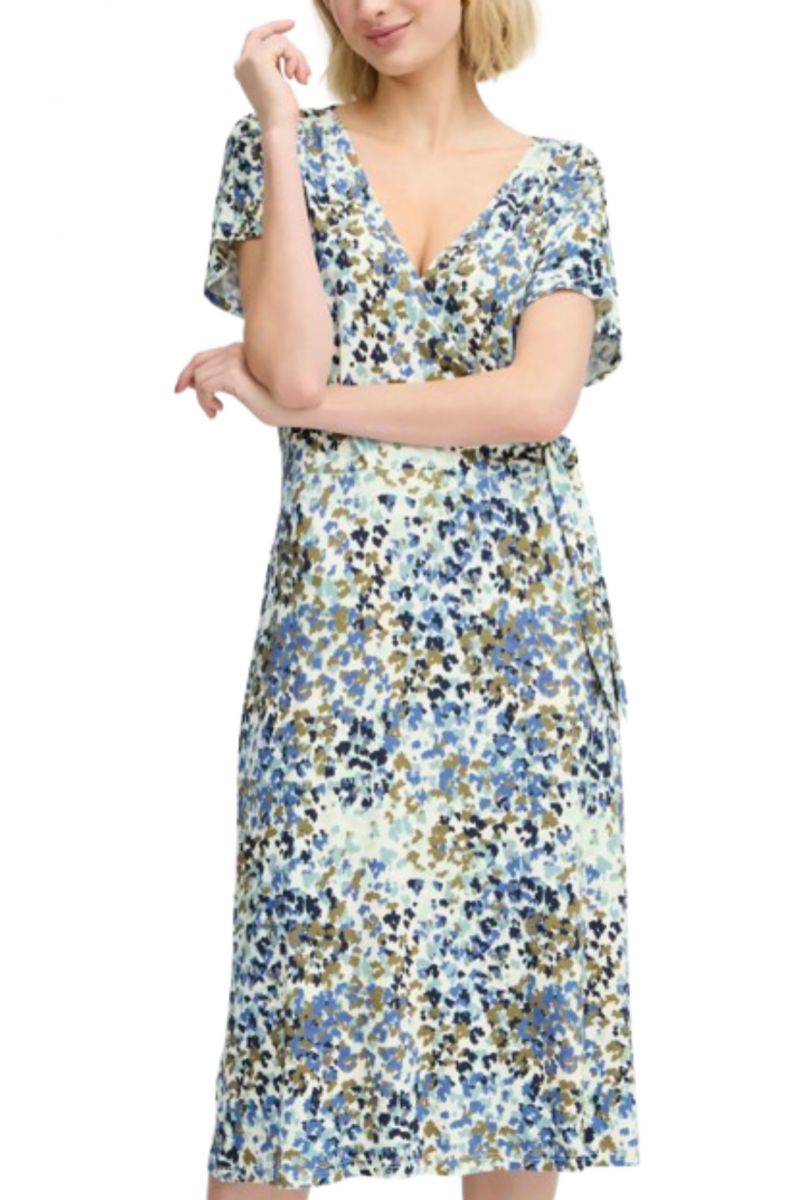 FRANSA DRESS FLORAL FRDOTTIE DR 4 BLUE