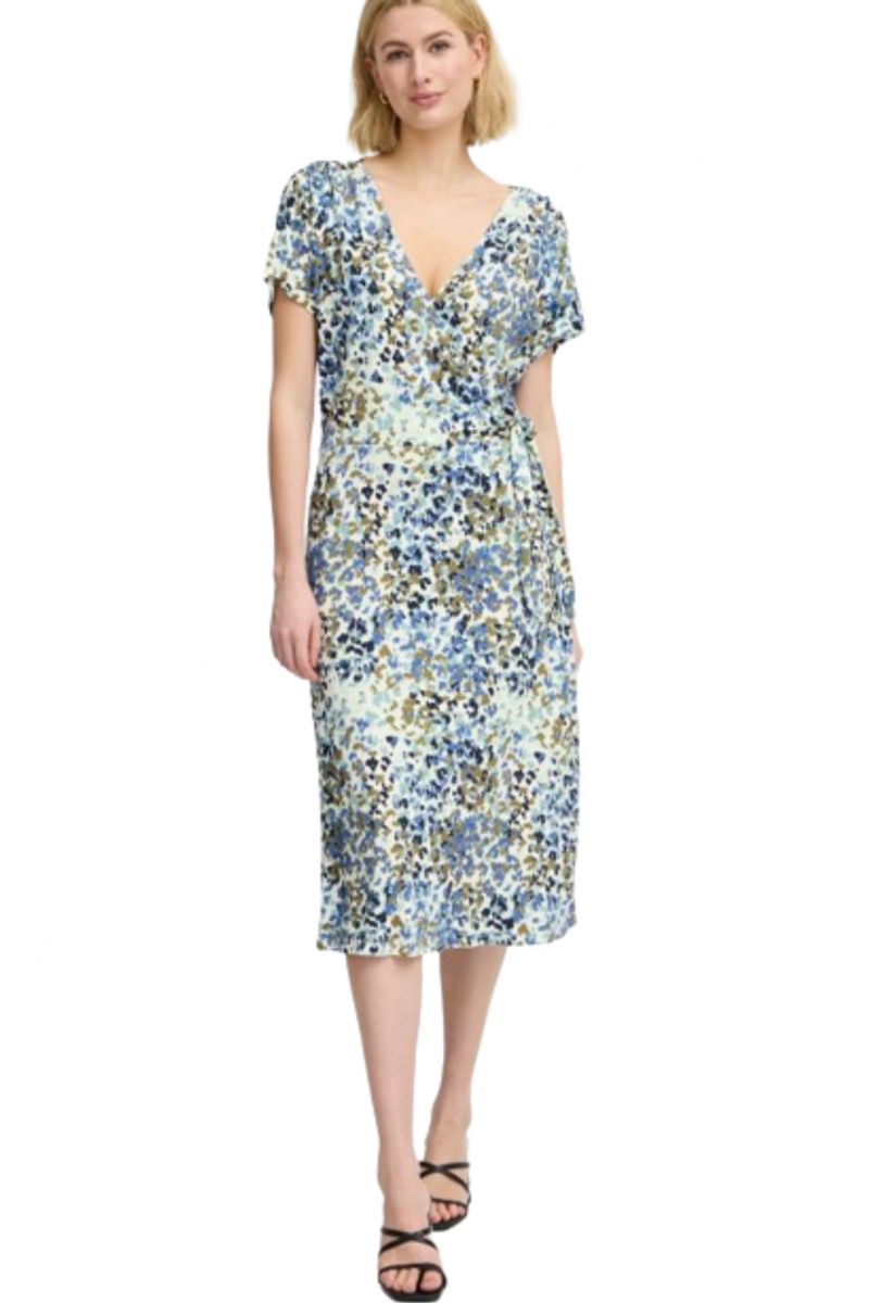 FRANSA DRESS FLORAL FRDOTTIE DR 4 BLUE