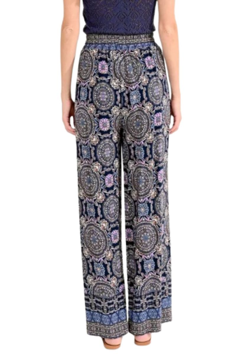 MOLLY BRACKEN LADIES WOVEN PANTS N274 NAVY PIA