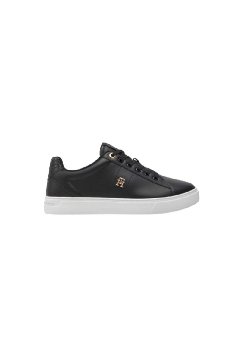 TOMMY HILFIGER ELEVATED ESSENT SNEAKER MONOGRAM BLACK