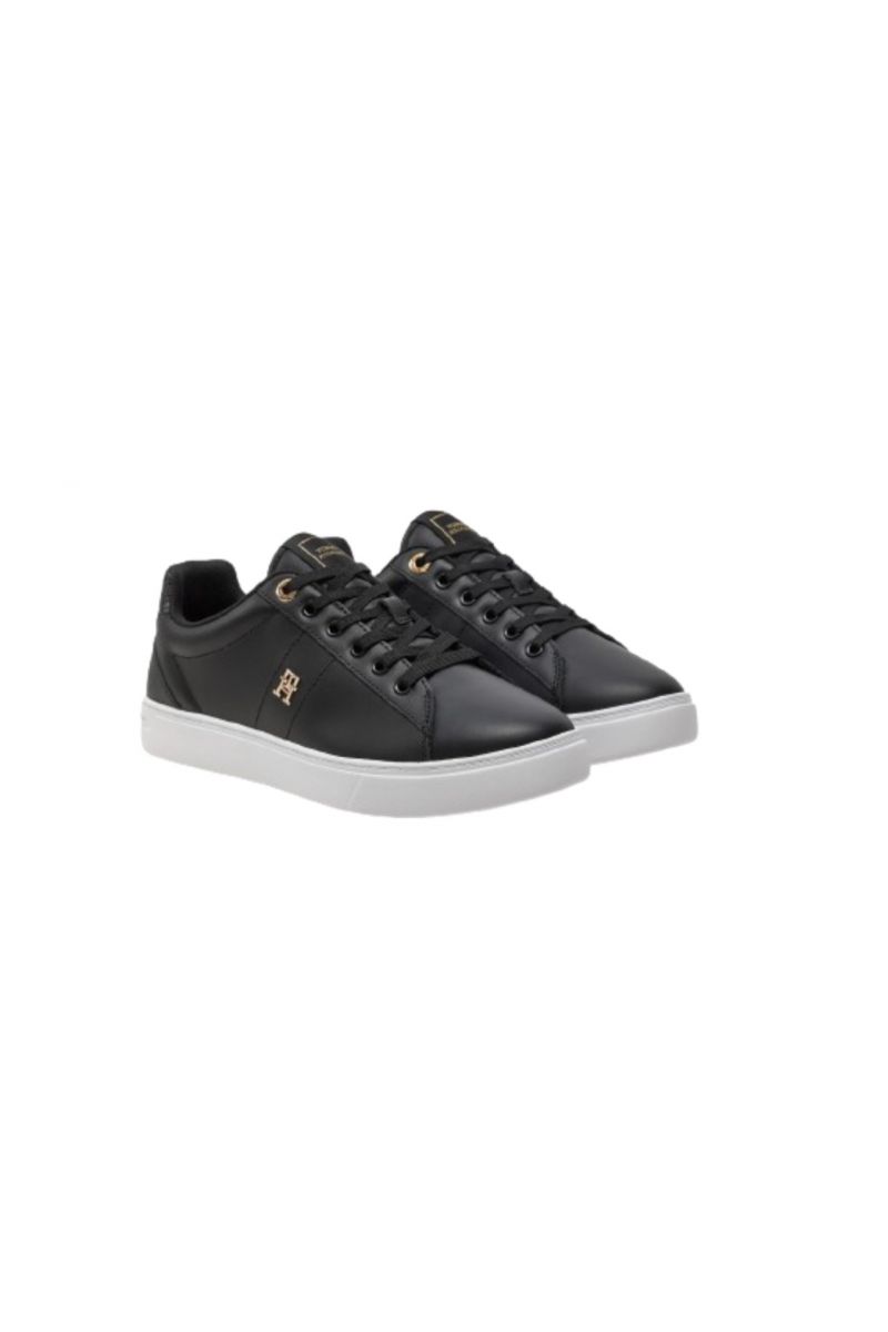 TOMMY HILFIGER ELEVATED ESSENT SNEAKER MONOGRAM BLACK