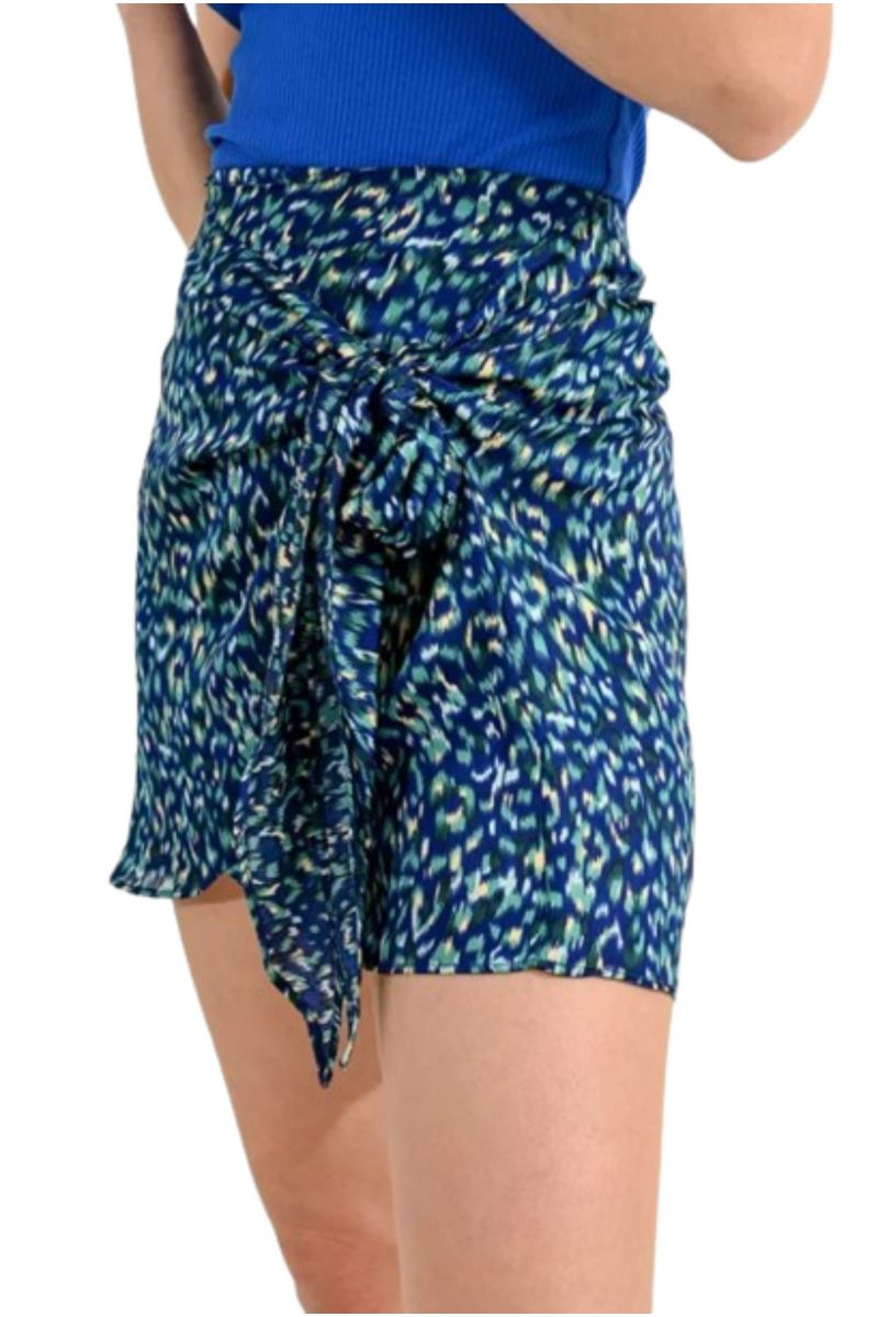 MOLLY BRACKEN LADIES WOVEN SKIRT LA1528 BLUE OCEANE