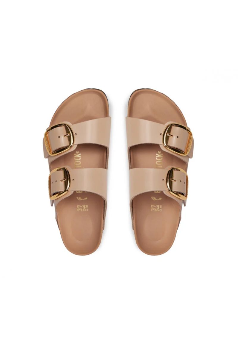 BIRKENSTOCK - LEATHER ARIZONA BB LENA HIGH SHINE NEW BEIGE NARROW FIT