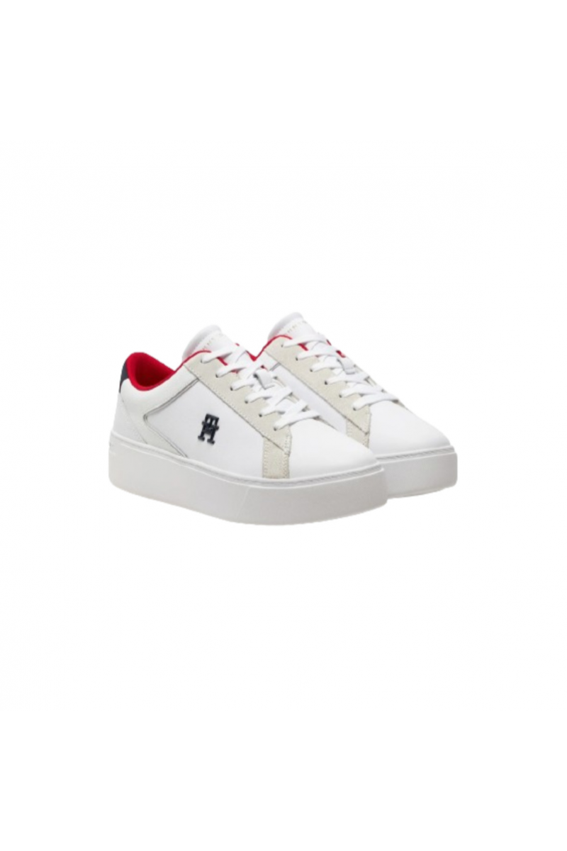 TOMMY HILFIGER TH PLATFORM COUNT SNEAKER NBK WHITE