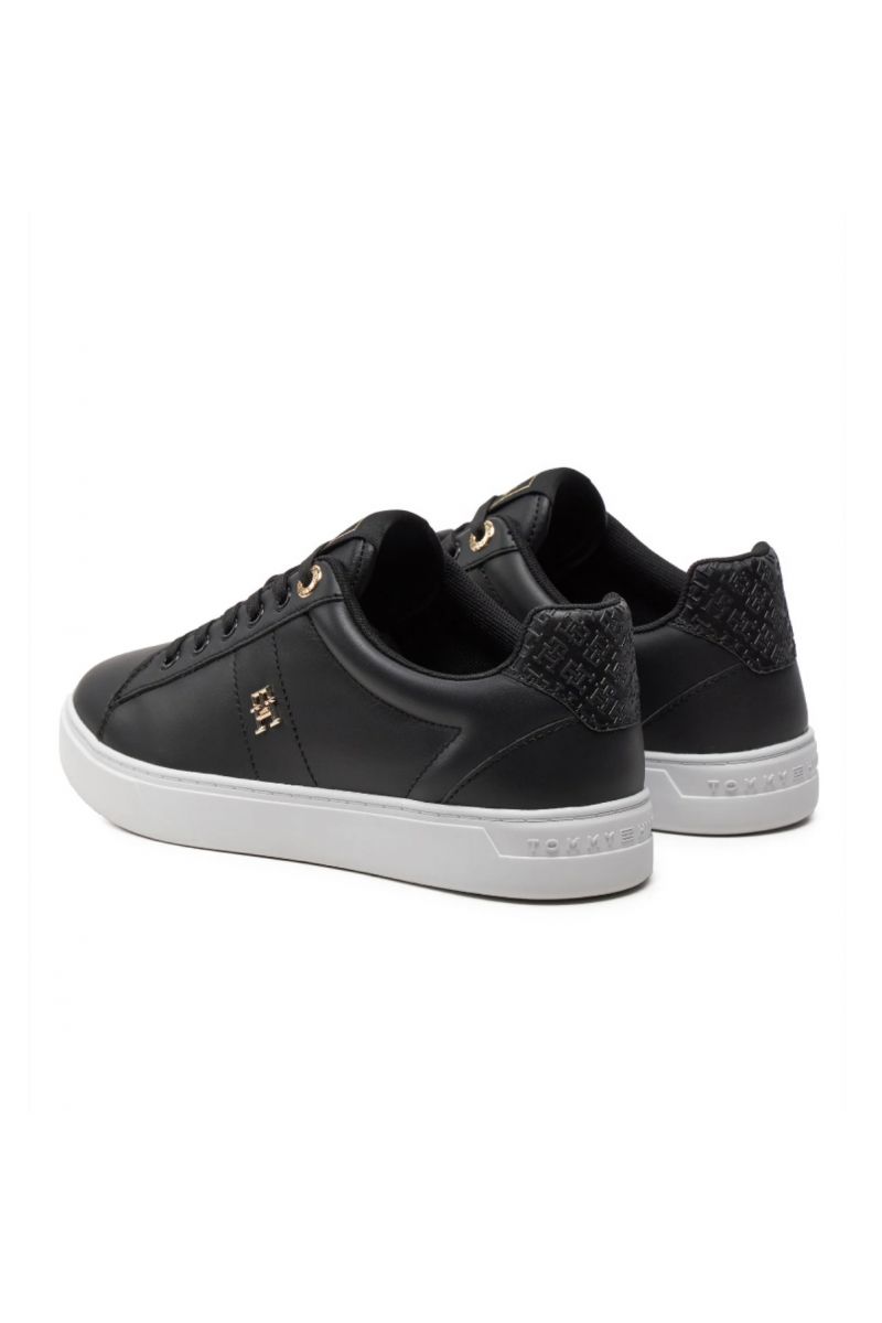 TOMMY HILFIGER ELEVATED ESSENT SNEAKER MONOGRAM BLACK