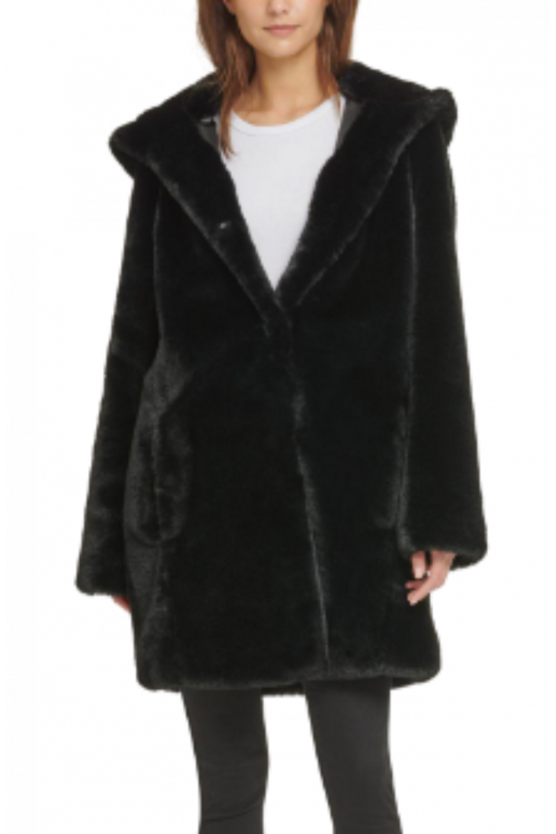 DKNY WOMEN'S COAT DL2MF721_BLACK