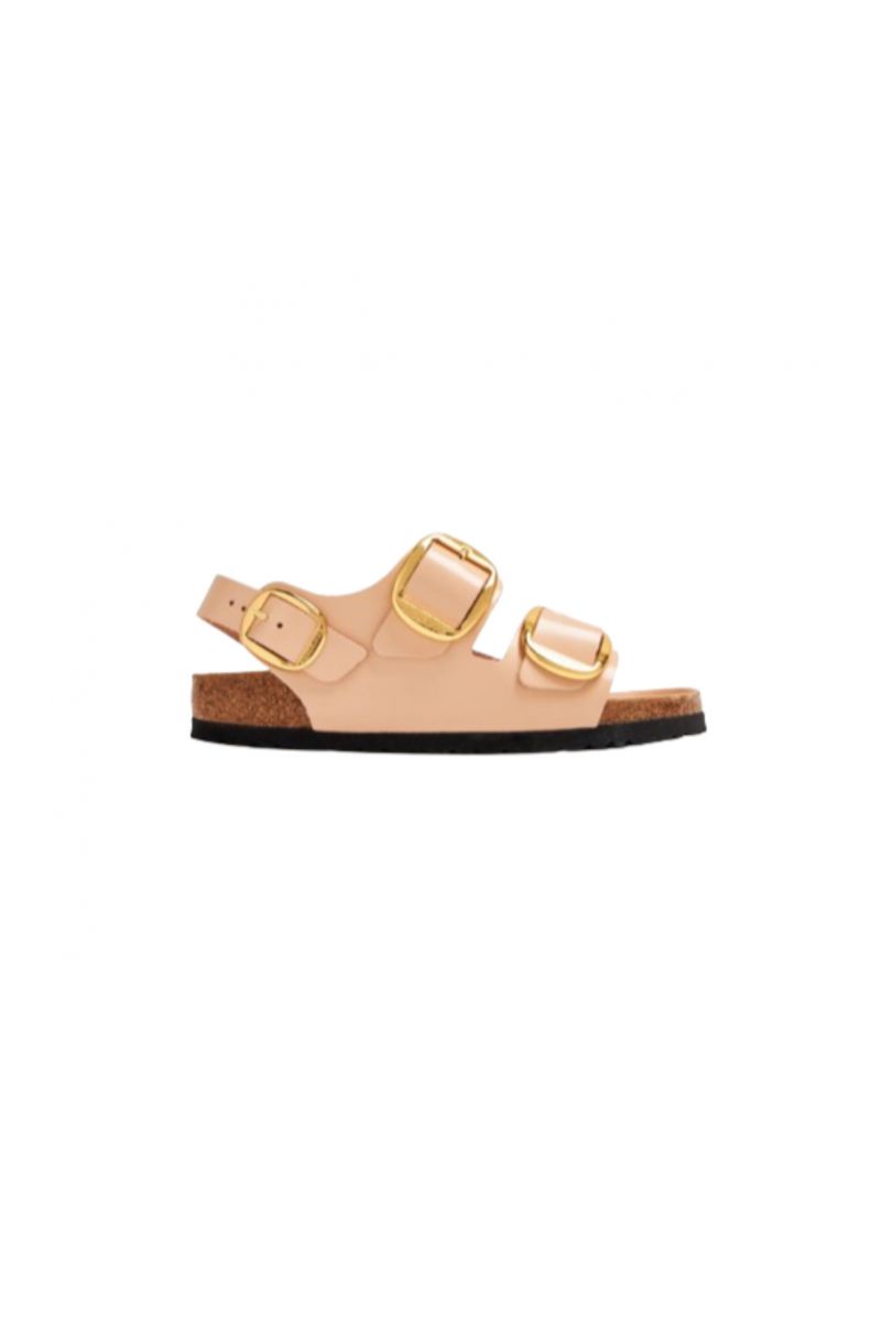 BIRKENSTOCK - LEATHER MILANO LENA HIGH SHINE BEIGE HEX NARROW FIT