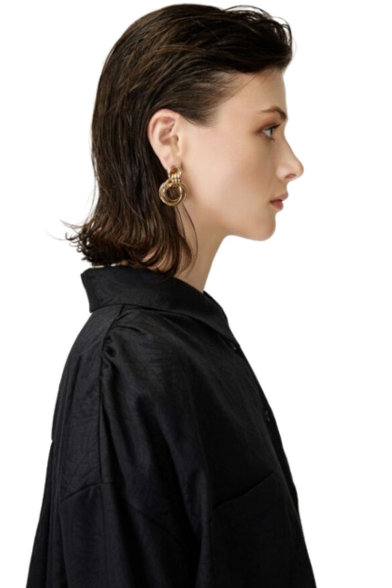 SARAH LAWRENCE - SHIRT 3/4 SLEEVE BLACK