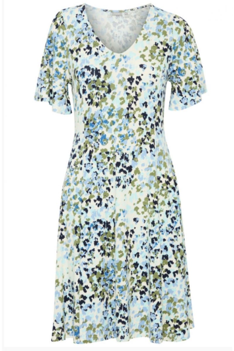 FRANSA DRESS FLORAL FRDOTTIE DR 4 BLUE