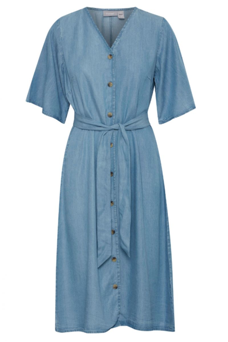 FRANSA FREVELYN DRESS 1 DENIM LIGHT BLUE