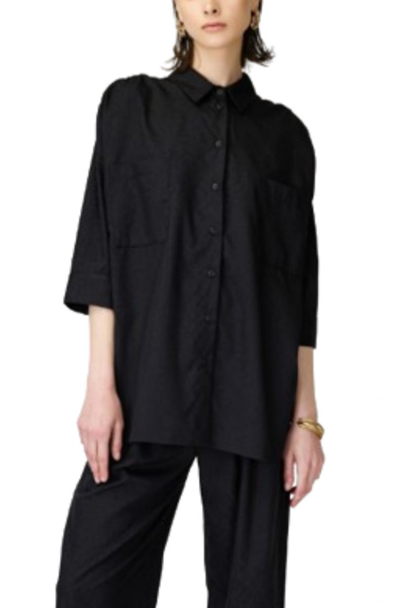 SARAH LAWRENCE - SHIRT 3/4 SLEEVE BLACK