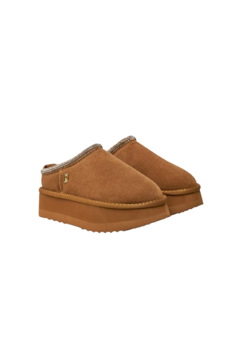 LIU JO JANE SABOT COW SUEDE COGNAG