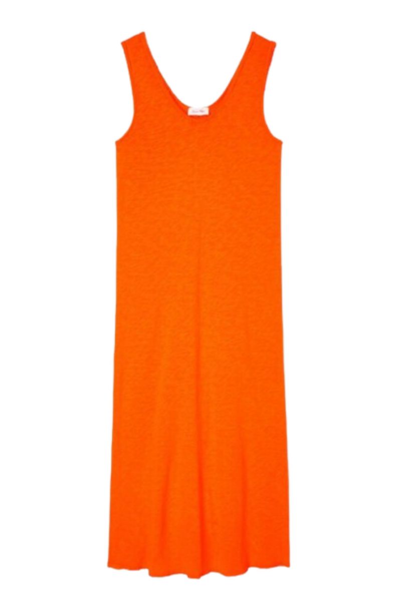 AMERICAN VINTAGE DRESS 100% COTTON ORANGE