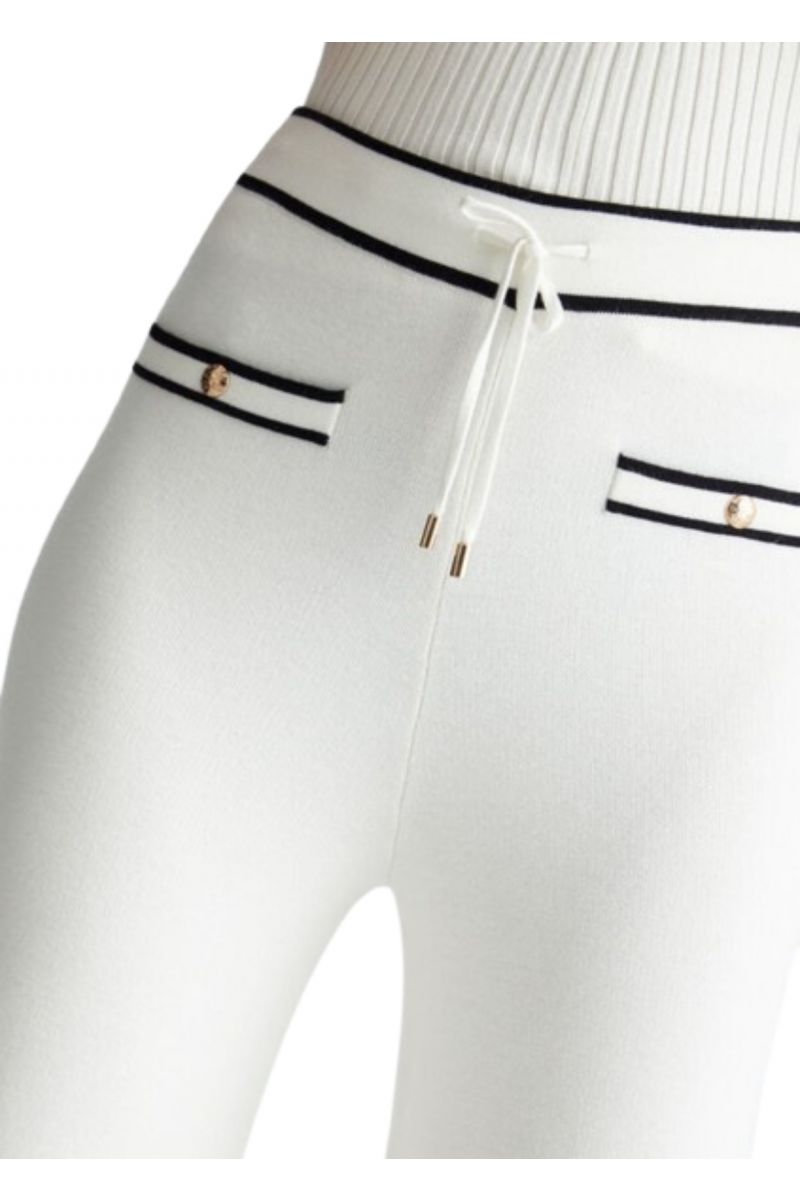 LIU JO SPORT TF4M04 ECS PANT MAGLIA LUNGO WHITE SUGAR