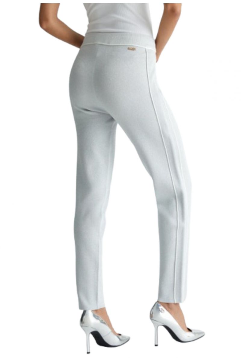 LIU JO SPORT TF4M02 ECS PANT MAGLIA LUNGO SILVER