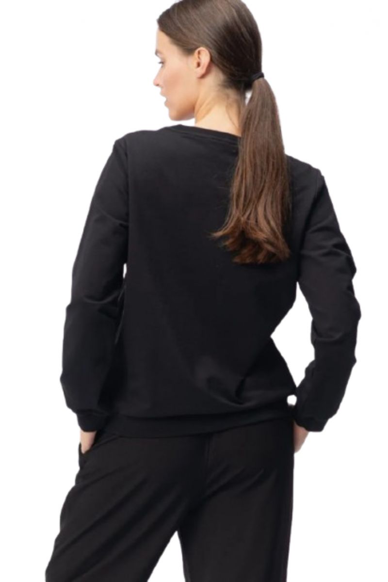 LIU JO SPORT TF4F02 ECS FELPA CHIUSA SWEATSHIRT BLACK