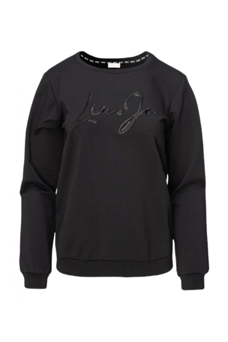 LIU JO SPORT TF4F02 ECS FELPA CHIUSA SWEATSHIRT BLACK