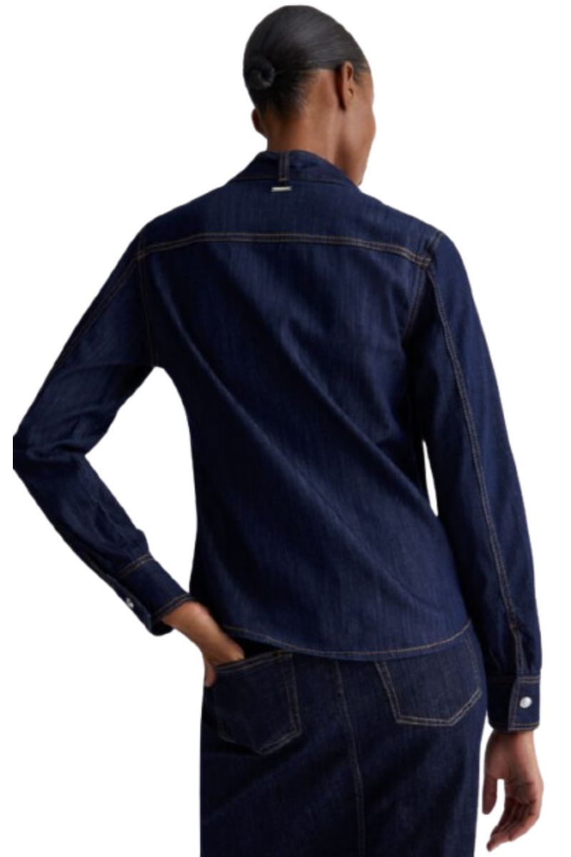 LIU JO DENIM UF4D08 CAMICIA DENIM FIOCCO M/L DARK BLUE