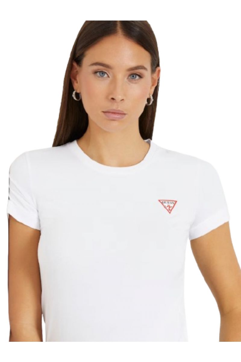 GUESS SS CN MINI TRIANGLE TEE T-SHIRT WHITE