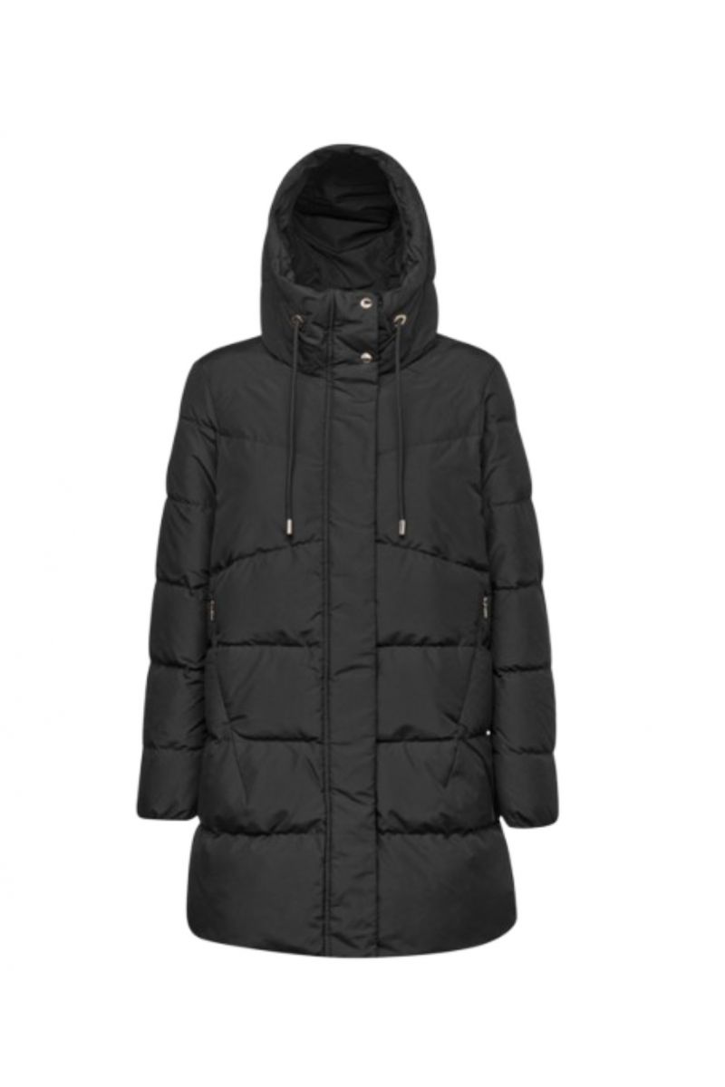 GEOX W DALYLA LONG PARKA - RECYCLE 100%PL BLACK