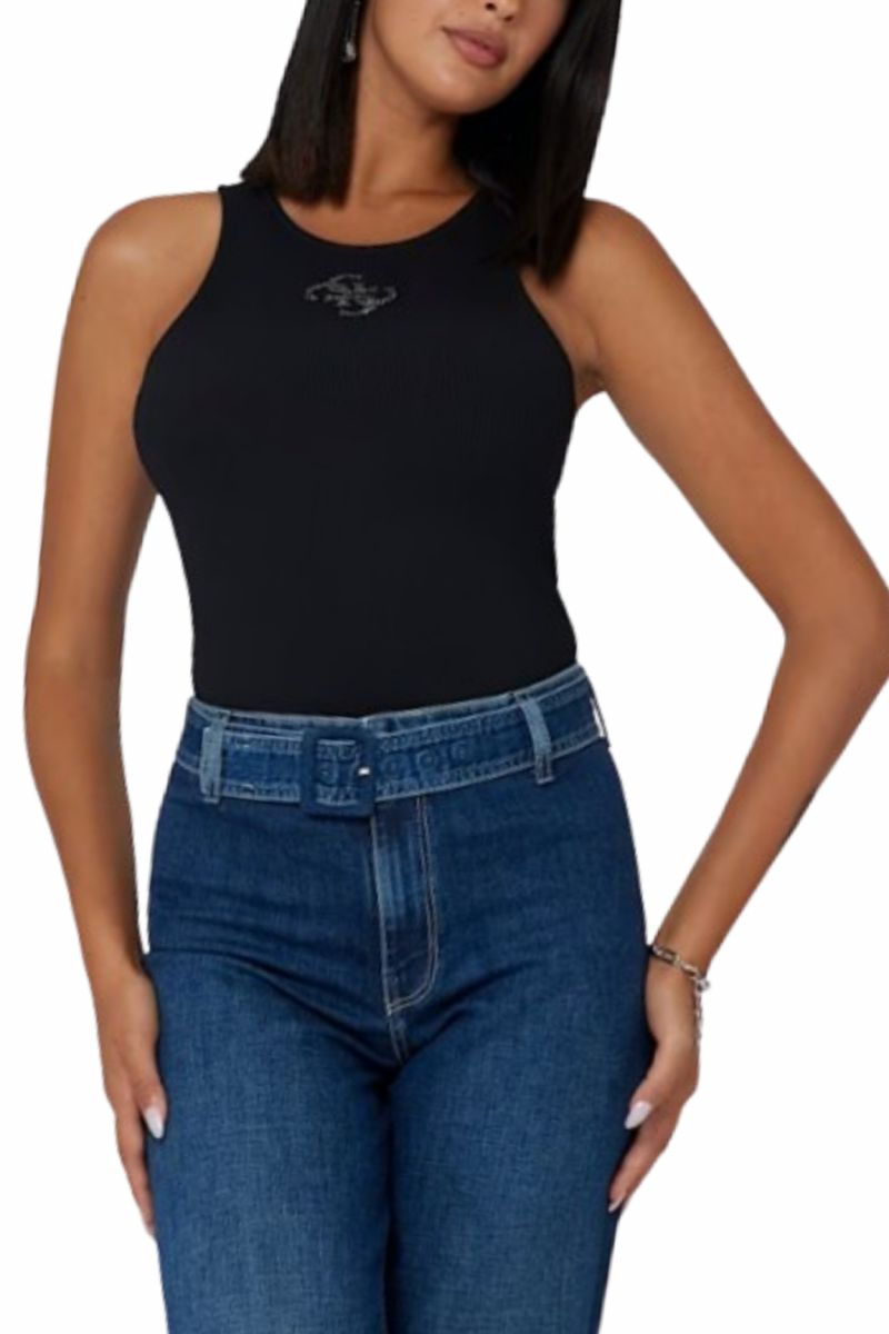 GUESS - SL ROUND NK GUENDALINA TOP BLACK - 357698