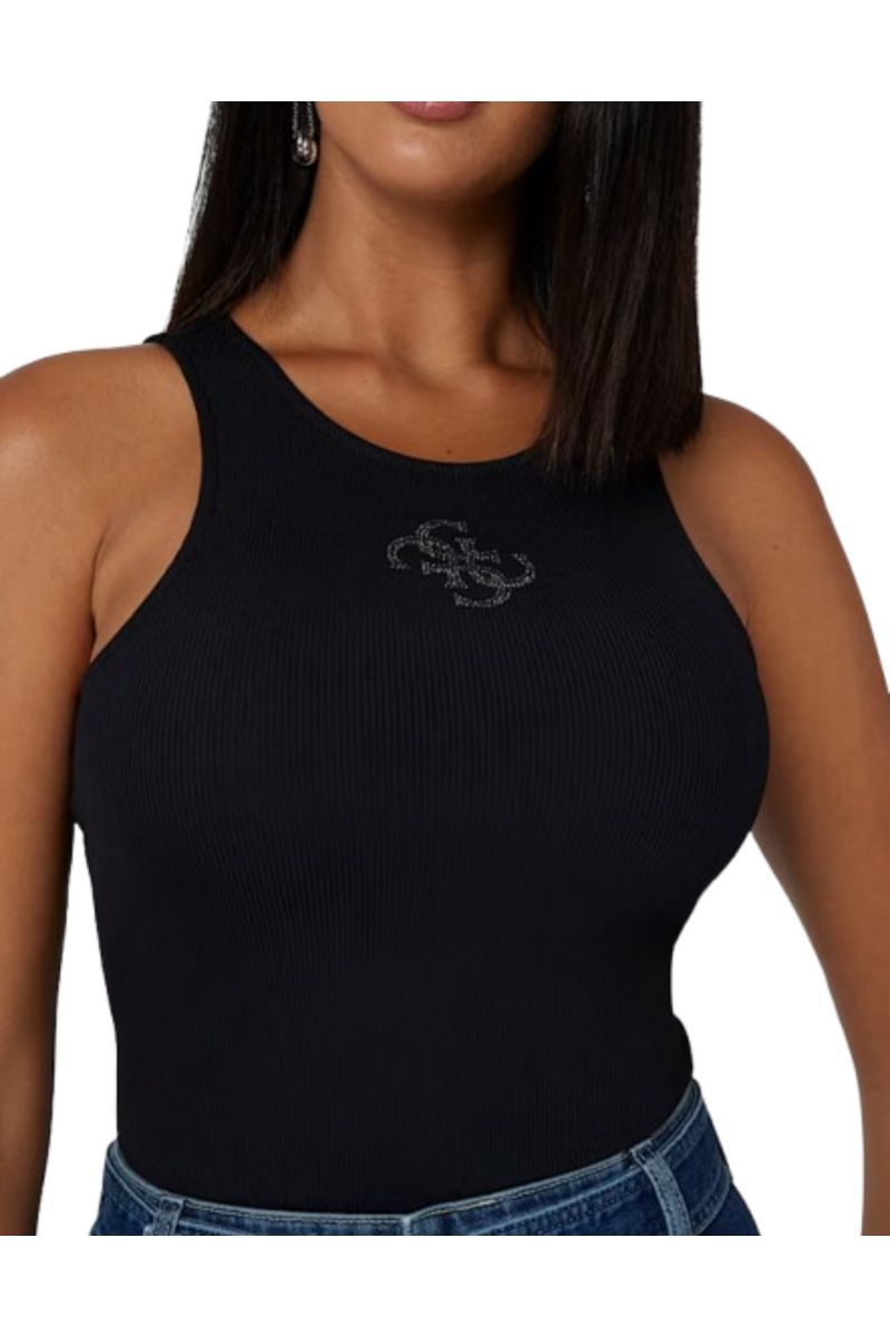 GUESS - SL ROUND NK GUENDALINA TOP BLACK - 357698