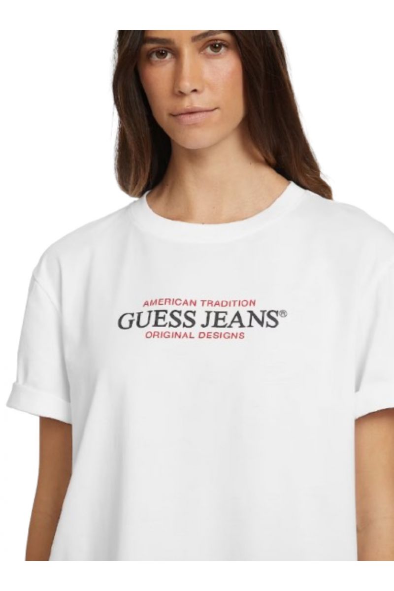 GUESS GJ SS CN OS AMERICAN - ORGANIC COTTON 160GSM WHITE