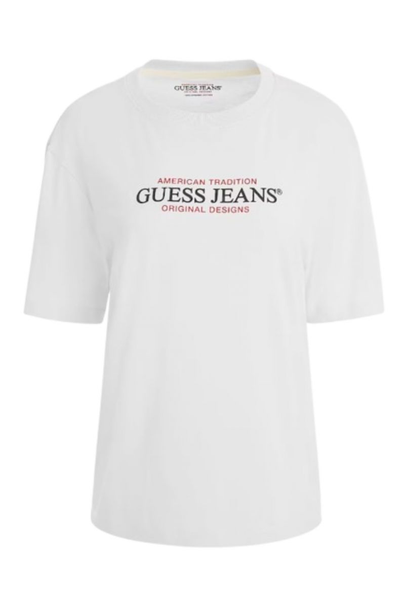 GUESS GJ SS CN OS AMERICAN - ORGANIC COTTON 160GSM WHITE