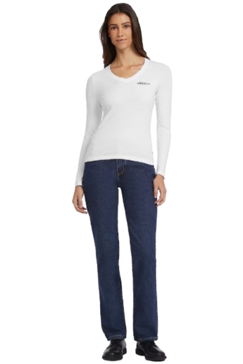 GUESS GJ LS VN SLIM MINI A - MID ORGANIC STRETCH JERSEY 180 WHITE