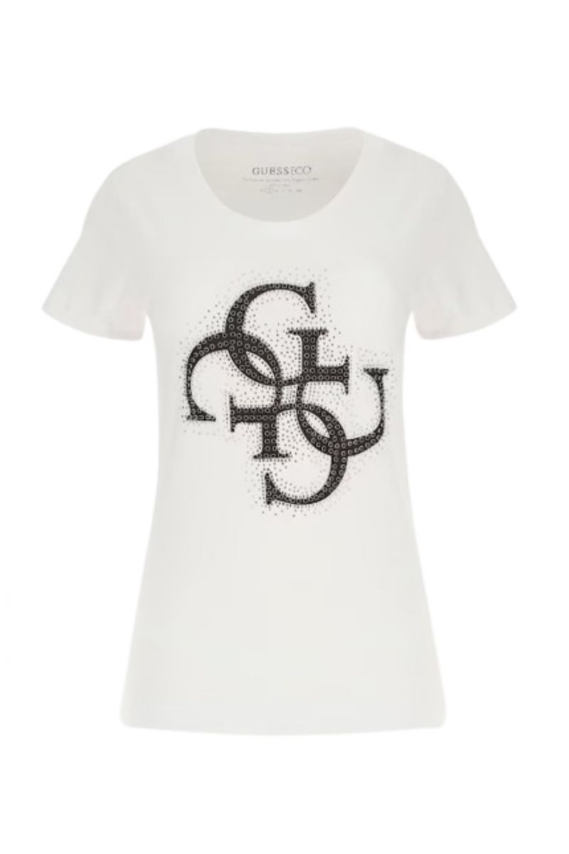 GUESS SS RN 4G LOGO TEE T-SHIRT WHITE