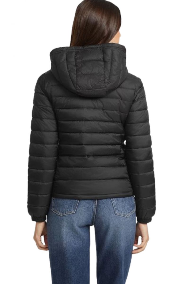 GUESS GJ HOODED PUFFER JACKET BLACK