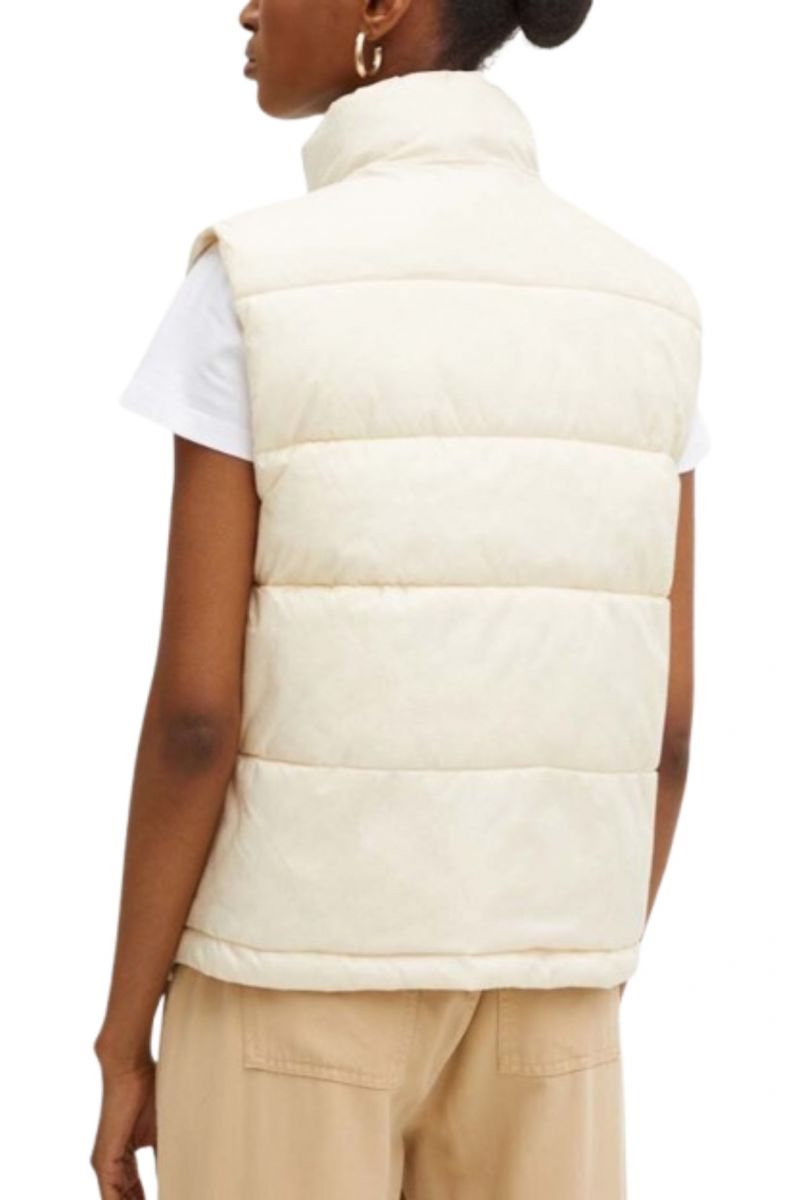 GUESS NEW 4G LOGO PADDED VEST ECRU