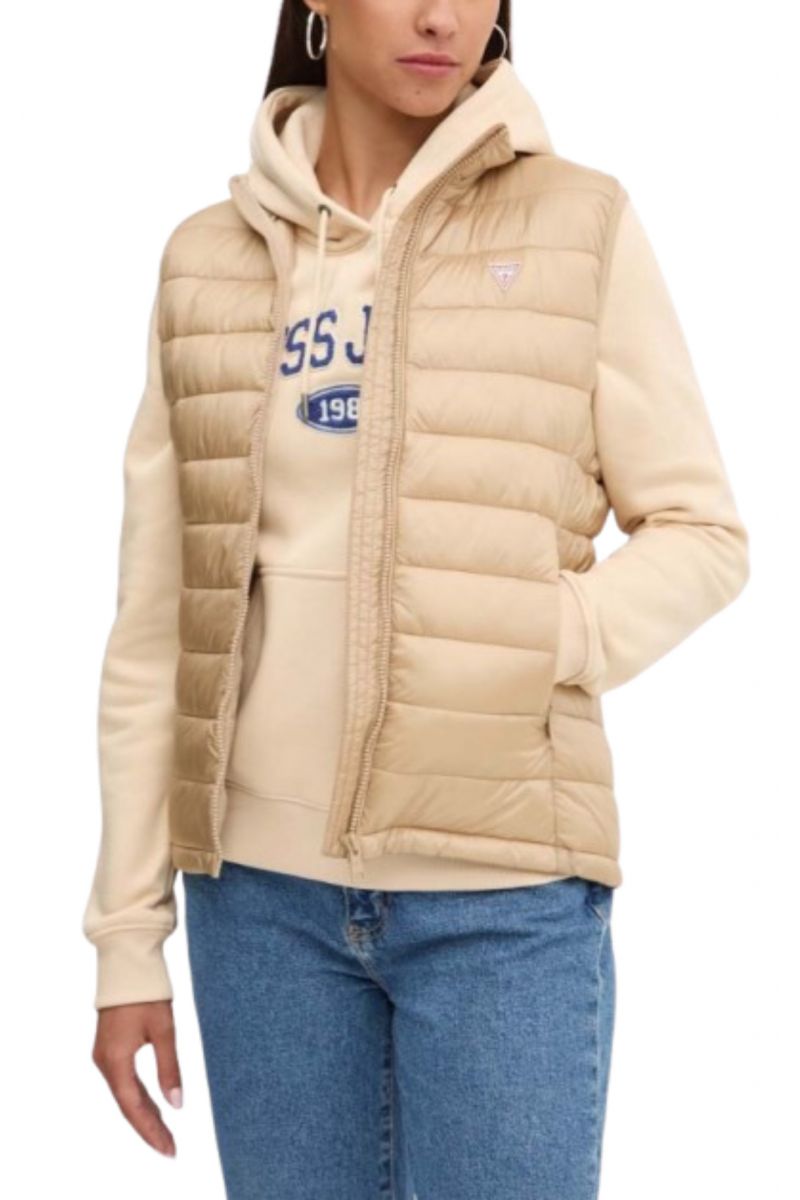 GUESS GJ PUFFER VEST LIGHT BEIGE