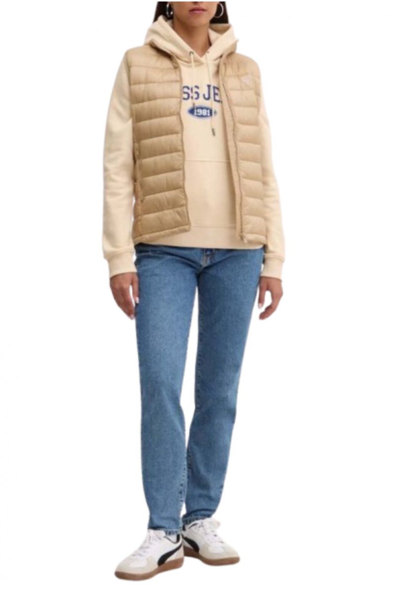 GUESS GJ PUFFER VEST LIGHT BEIGE