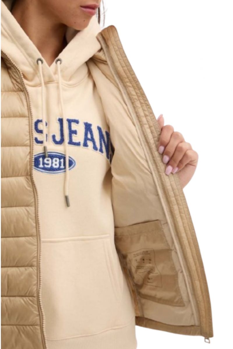 GUESS GJ PUFFER VEST LIGHT BEIGE