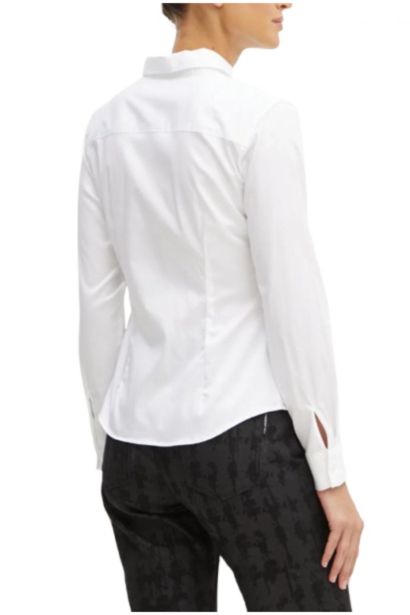 GUESS - TIZIANA LS LOGO CUFF SHIRT WHITE - 357494