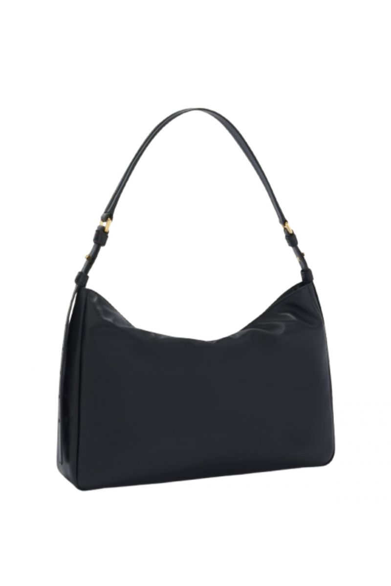 FURLA SFERA SOFT L SHOULDER BAG 100% LEATHER BLACK